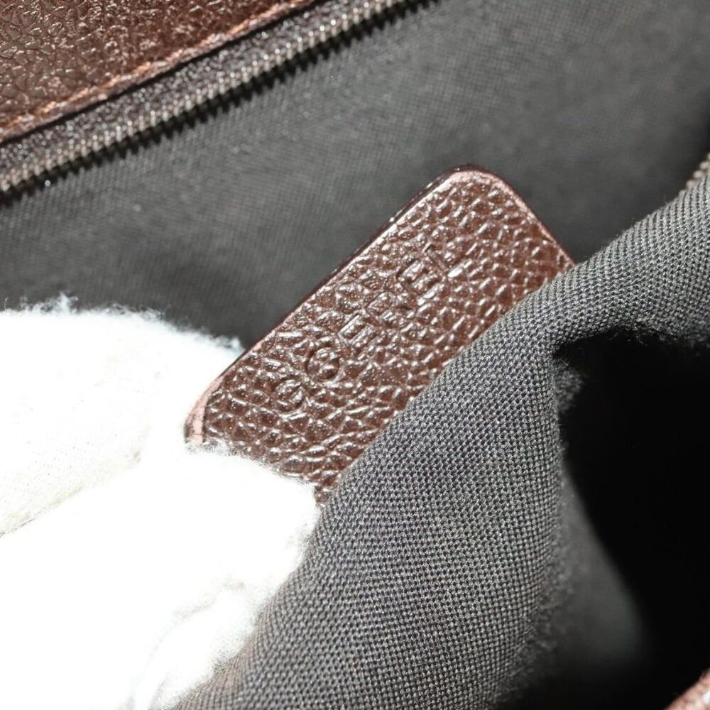 Authentic BVLGARI Shoulder Bag Leather Brown Silver - Picture 4 of 16